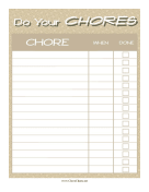 Do Your Chore Chart