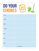 Do Your Chores Chore Chart
