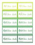 Green Money Chore Bucks