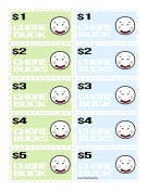 Happy Face Chore Bucks