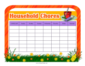Household Chore Chart