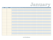 January Chore Chart