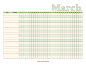 March Chore Chart