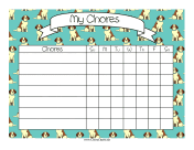 Puppies Chore Chart