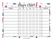 Sailboat Reward Chore Chart