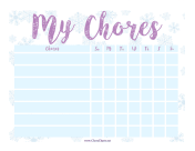 Winter Chore Chart