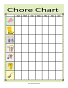 Yard Work Chore Chart